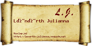Lénárth Julianna névjegykártya