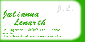 julianna lenarth business card